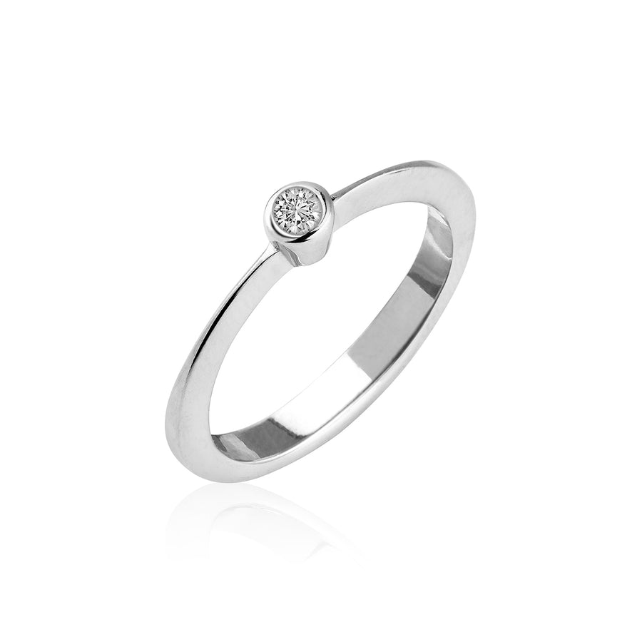 Anillo Plata con diamantes – Mon Petit Diamant - Main Image