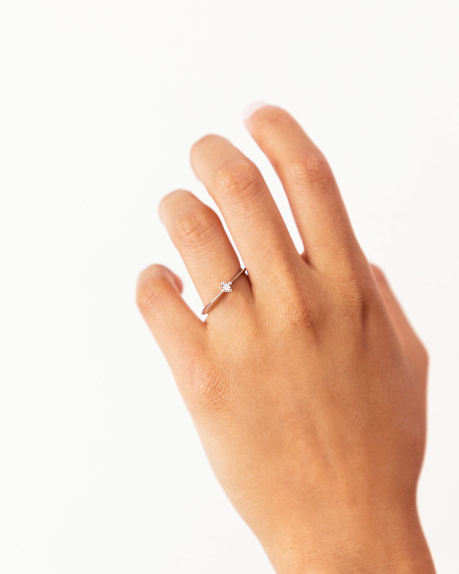 anillo compromiso con diamante